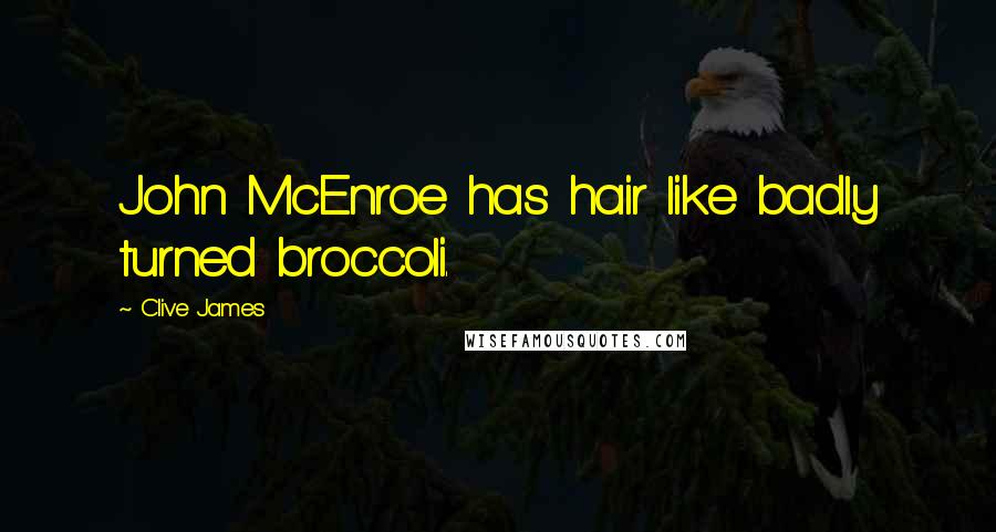 Clive James Quotes: John McEnroe has hair like badly turned broccoli.