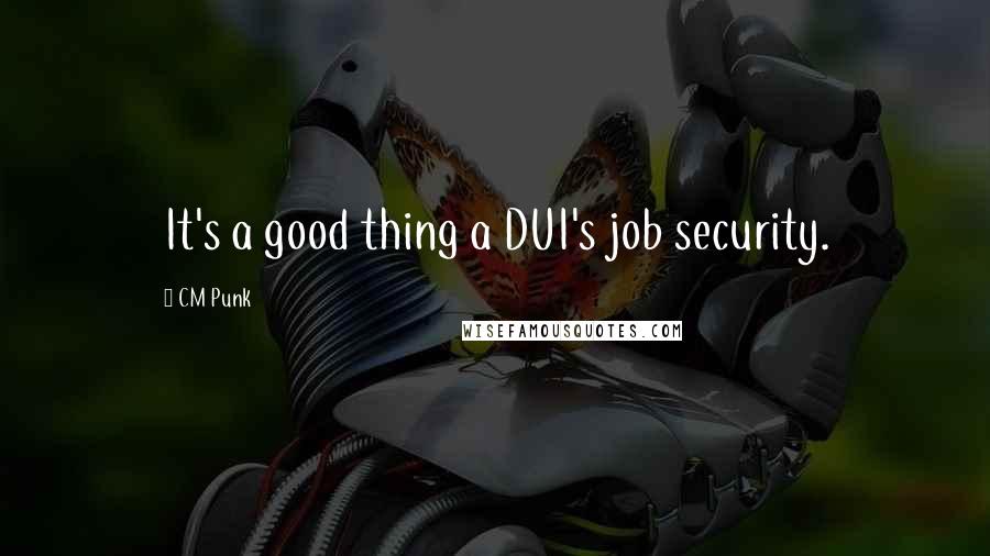 CM Punk Quotes: It's a good thing a DUI's job security.