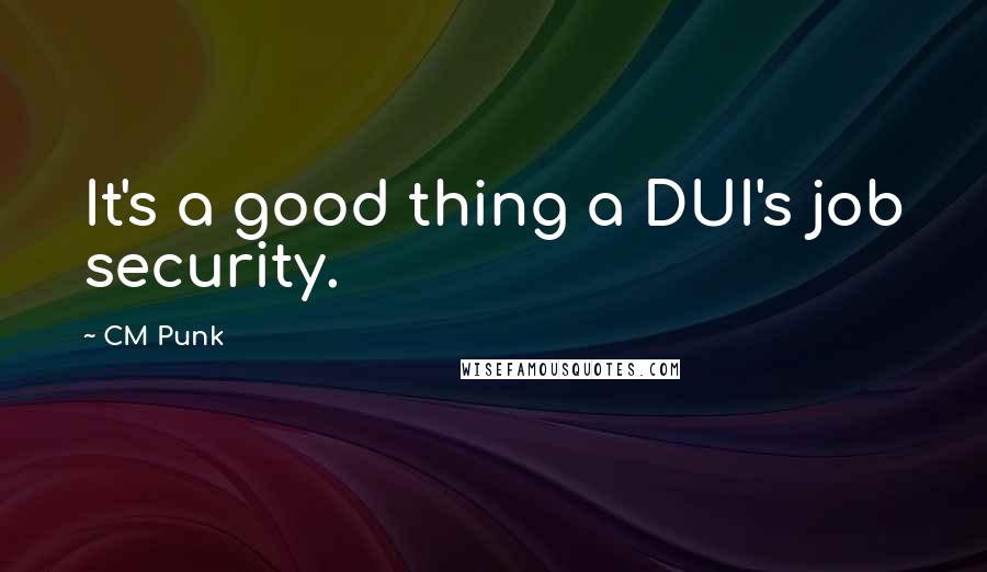 CM Punk Quotes: It's a good thing a DUI's job security.