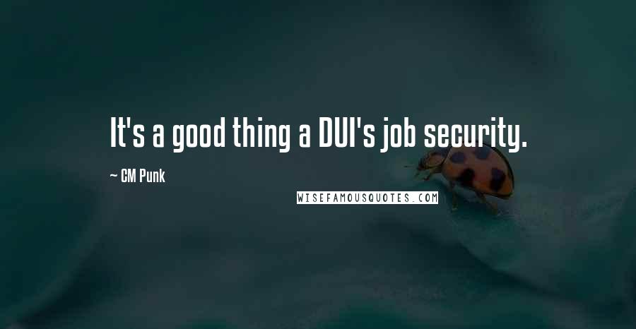 CM Punk Quotes: It's a good thing a DUI's job security.