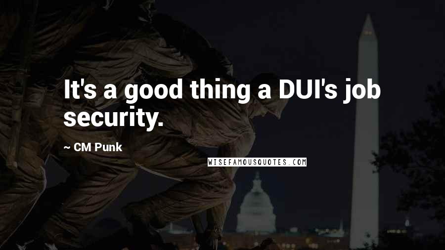 CM Punk Quotes: It's a good thing a DUI's job security.