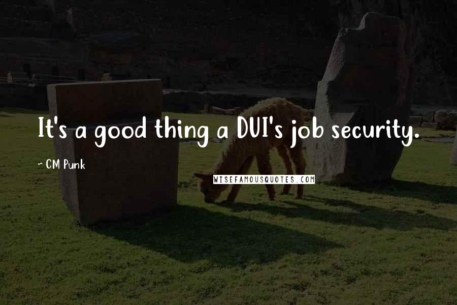 CM Punk Quotes: It's a good thing a DUI's job security.