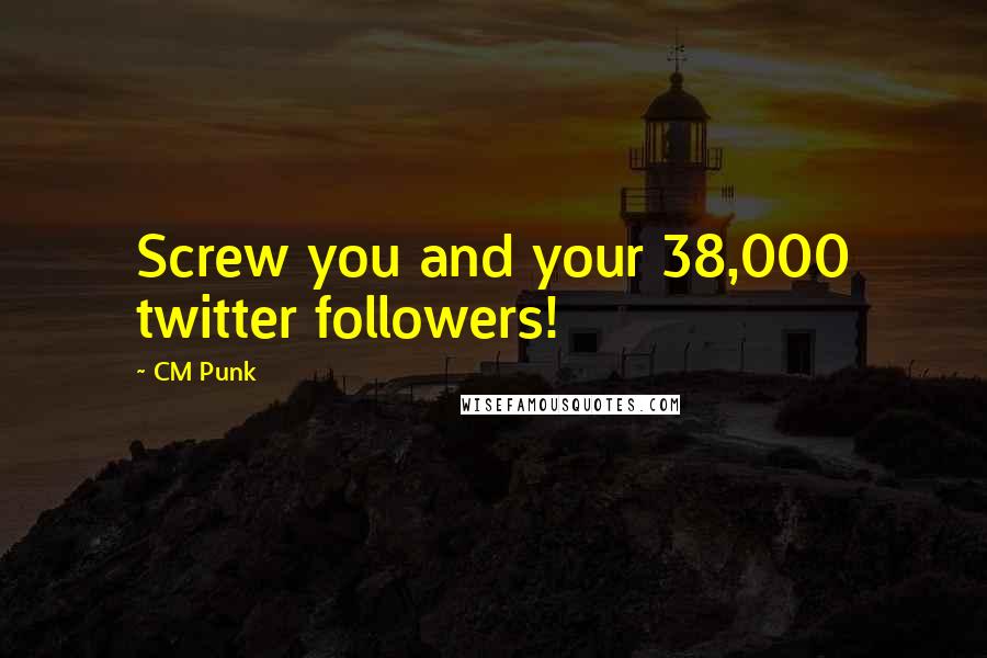 CM Punk Quotes: Screw you and your 38,000 twitter followers!