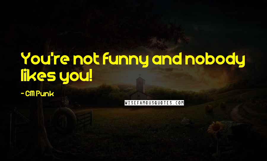 CM Punk Quotes: You're not funny and nobody likes you!