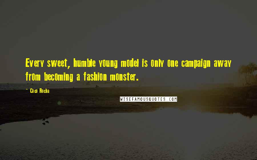 Coco Rocha Quotes: Every sweet, humble young model is only one campaign away from becoming a fashion monster.