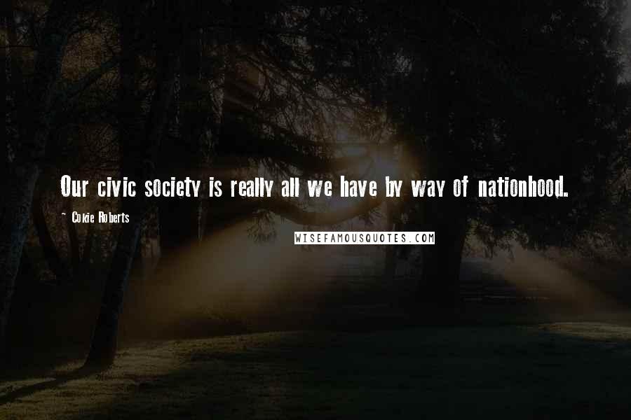 Cokie Roberts Quotes: Our civic society is really all we have by way of nationhood.