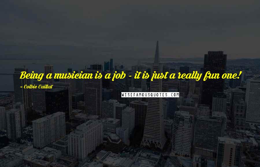 Colbie Caillat Quotes: Being a musician is a job - it is just a really fun one!