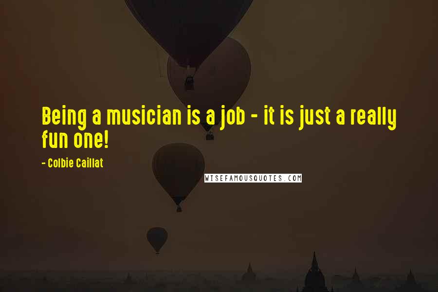 Colbie Caillat Quotes: Being a musician is a job - it is just a really fun one!