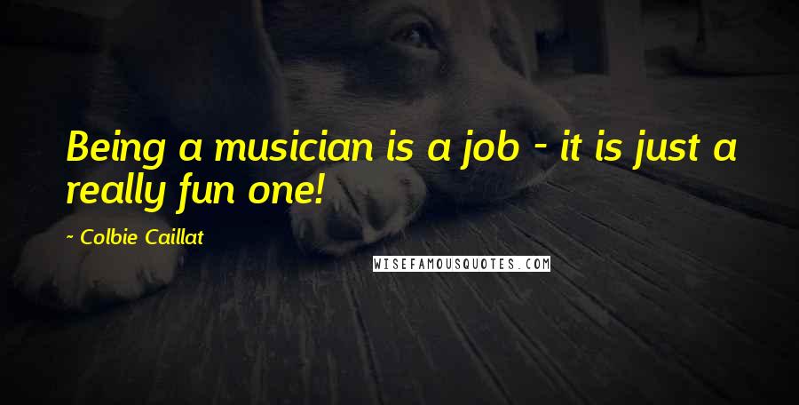 Colbie Caillat Quotes: Being a musician is a job - it is just a really fun one!