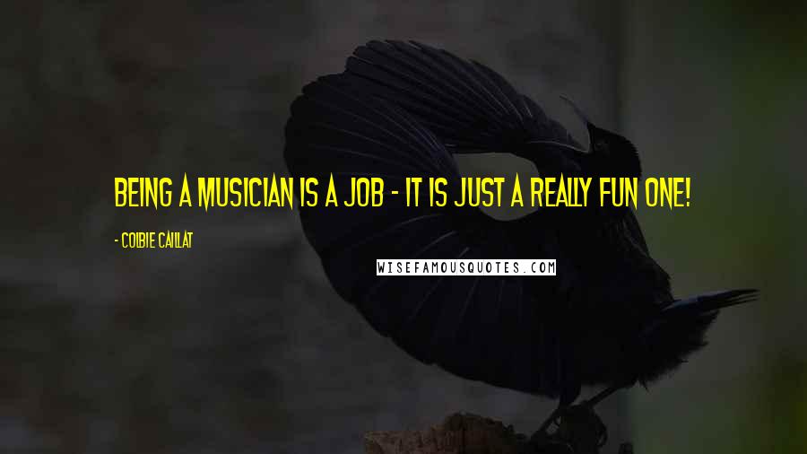 Colbie Caillat Quotes: Being a musician is a job - it is just a really fun one!
