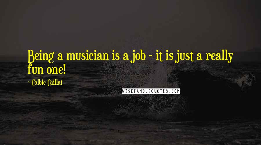 Colbie Caillat Quotes: Being a musician is a job - it is just a really fun one!