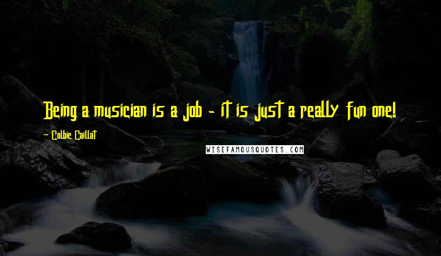 Colbie Caillat Quotes: Being a musician is a job - it is just a really fun one!