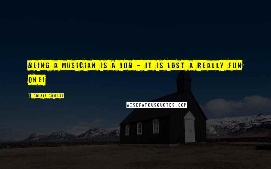 Colbie Caillat Quotes: Being a musician is a job - it is just a really fun one!