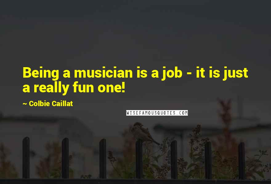 Colbie Caillat Quotes: Being a musician is a job - it is just a really fun one!