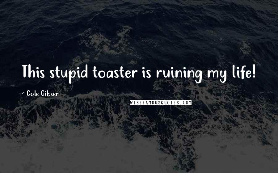Cole Gibsen Quotes: This stupid toaster is ruining my life!