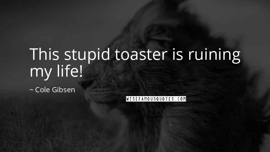 Cole Gibsen Quotes: This stupid toaster is ruining my life!