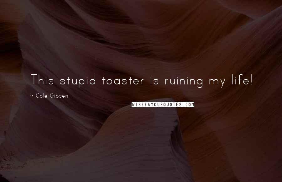 Cole Gibsen Quotes: This stupid toaster is ruining my life!