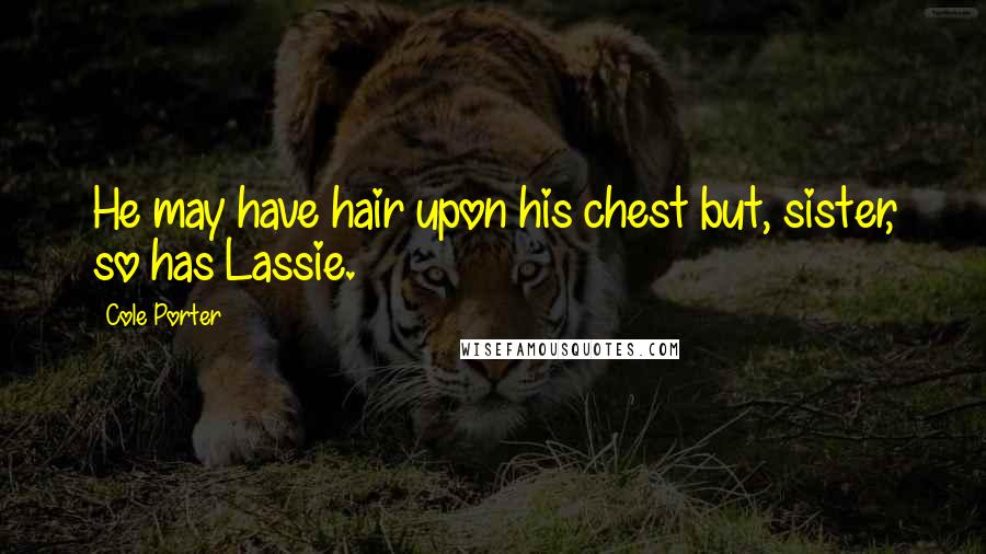 Cole Porter Quotes: He may have hair upon his chest but, sister, so has Lassie.