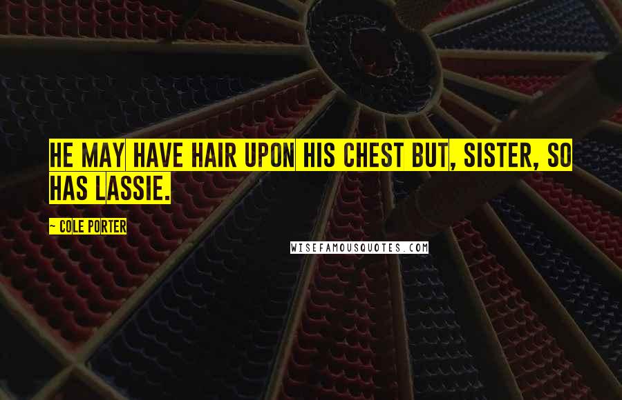 Cole Porter Quotes: He may have hair upon his chest but, sister, so has Lassie.