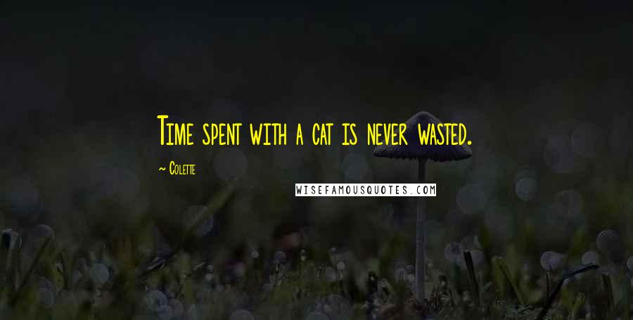 Colette Quotes: Time spent with a cat is never wasted.