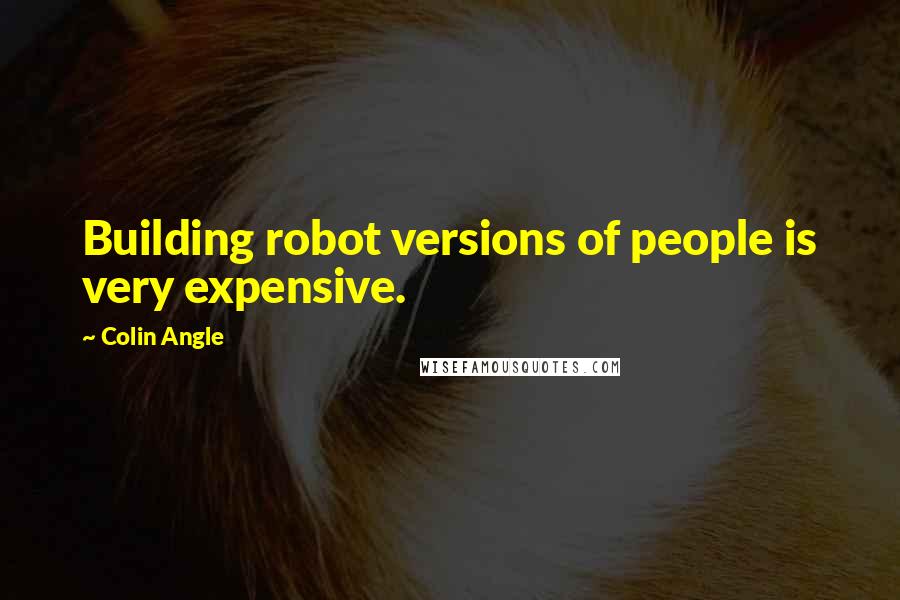 Colin Angle Quotes: Building robot versions of people is very expensive.