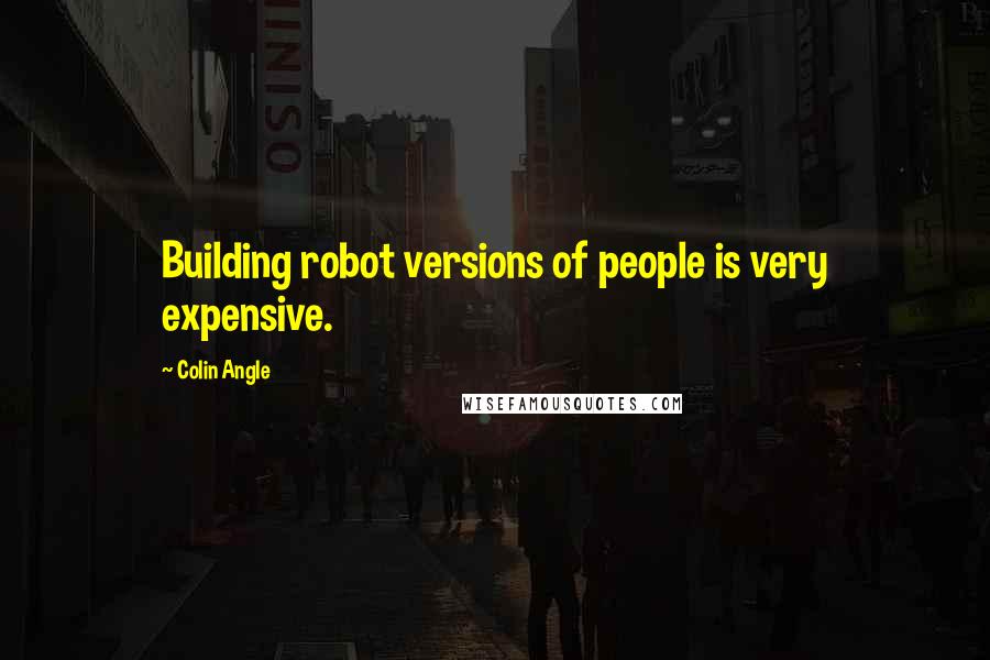 Colin Angle Quotes: Building robot versions of people is very expensive.