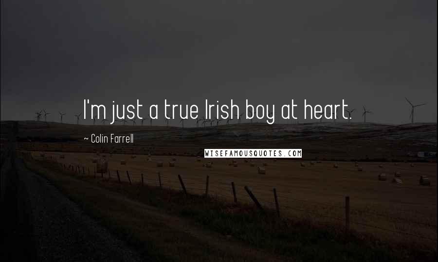 Colin Farrell Quotes: I'm just a true Irish boy at heart.