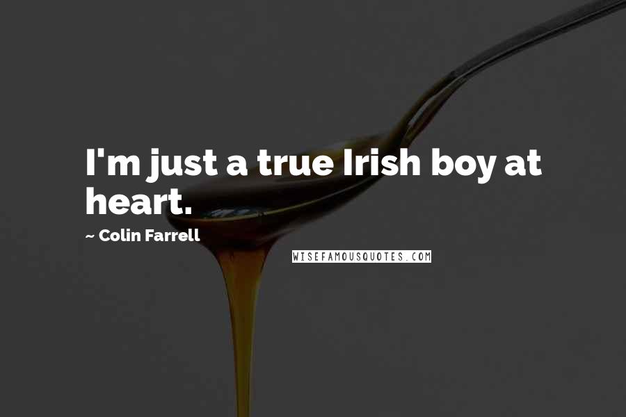 Colin Farrell Quotes: I'm just a true Irish boy at heart.