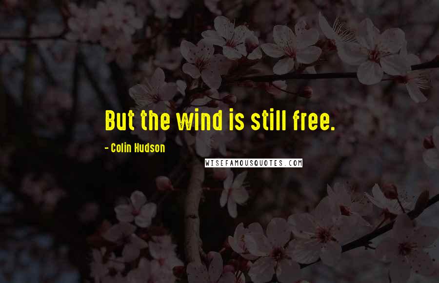 Colin Hudson Quotes: But the wind is still free.