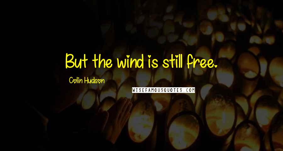 Colin Hudson Quotes: But the wind is still free.