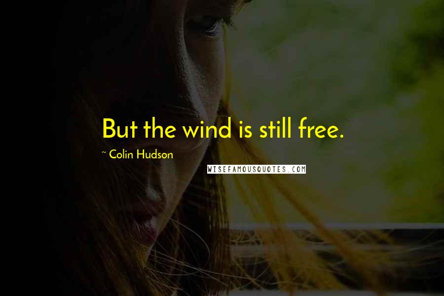 Colin Hudson Quotes: But the wind is still free.