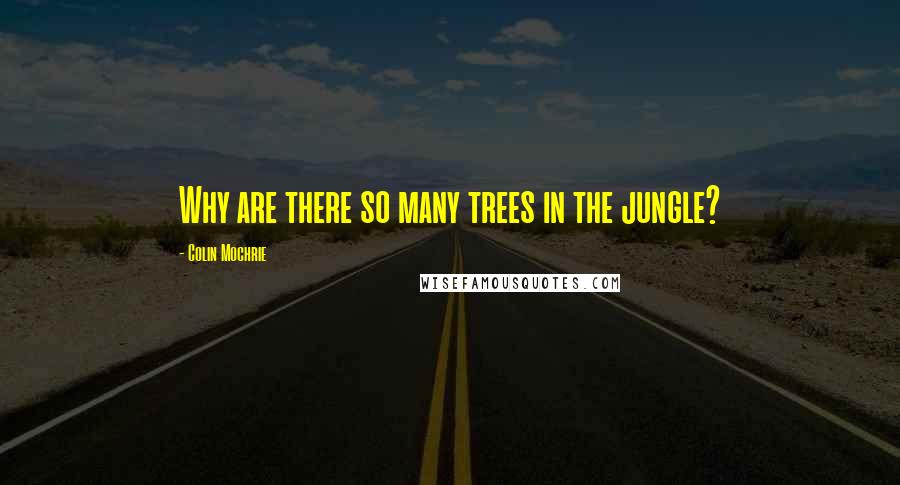 Colin Mochrie Quotes: Why are there so many trees in the jungle?