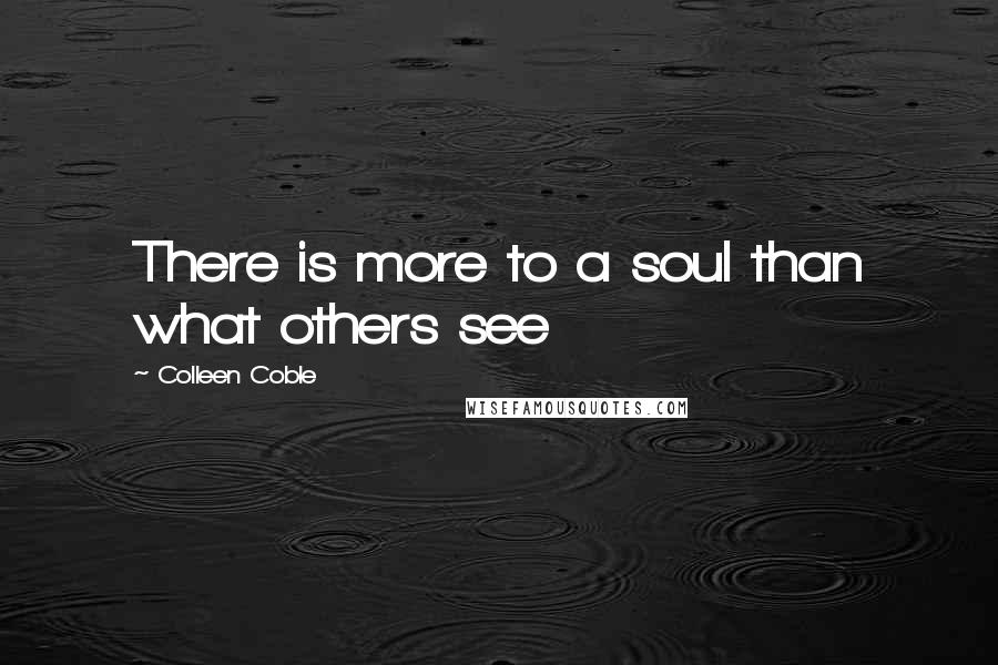 Colleen Coble Quotes: There is more to a soul than what others see