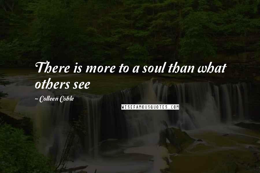 Colleen Coble Quotes: There is more to a soul than what others see