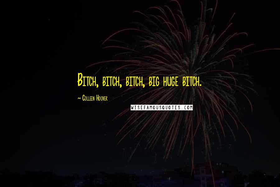 Colleen Hoover Quotes: Bitch, bitch, bitch, big huge bitch.