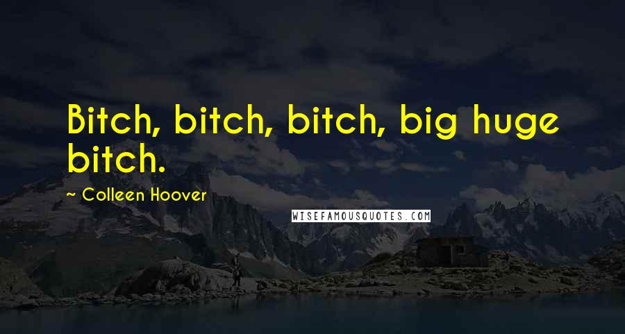 Colleen Hoover Quotes: Bitch, bitch, bitch, big huge bitch.