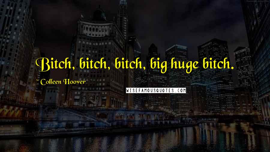 Colleen Hoover Quotes: Bitch, bitch, bitch, big huge bitch.