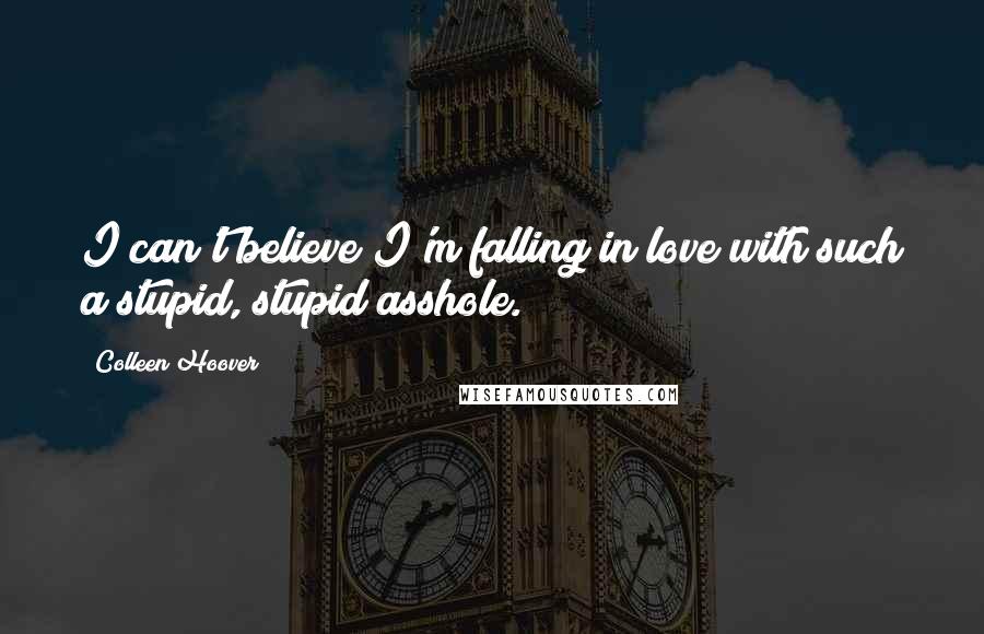 Colleen Hoover Quotes: I can't believe I'm falling in love with such a stupid, stupid asshole.