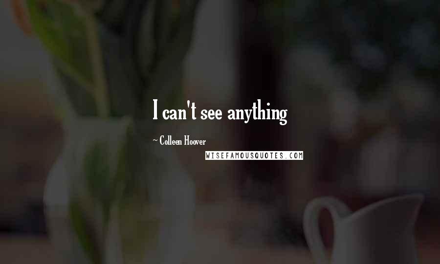 Colleen Hoover Quotes: I can't see anything