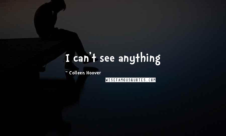 Colleen Hoover Quotes: I can't see anything