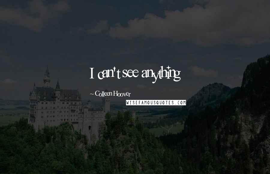 Colleen Hoover Quotes: I can't see anything