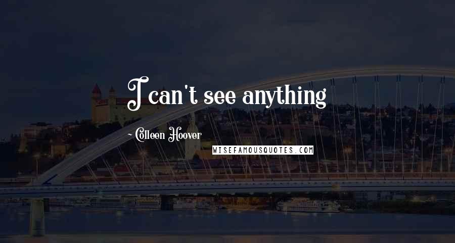 Colleen Hoover Quotes: I can't see anything