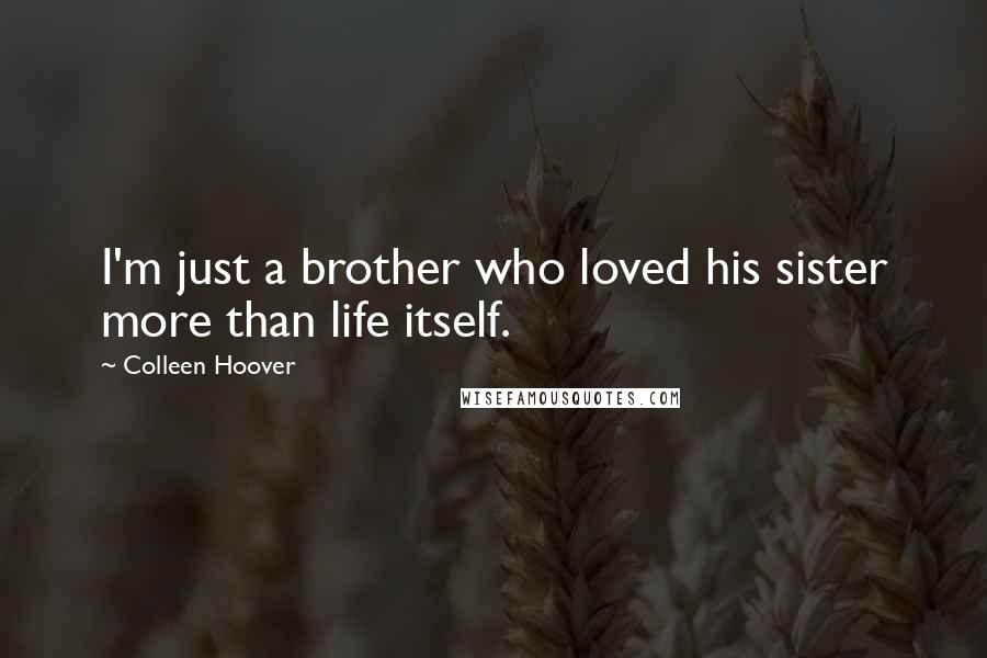 Colleen Hoover Quotes: I'm just a brother who loved his sister more than life itself.