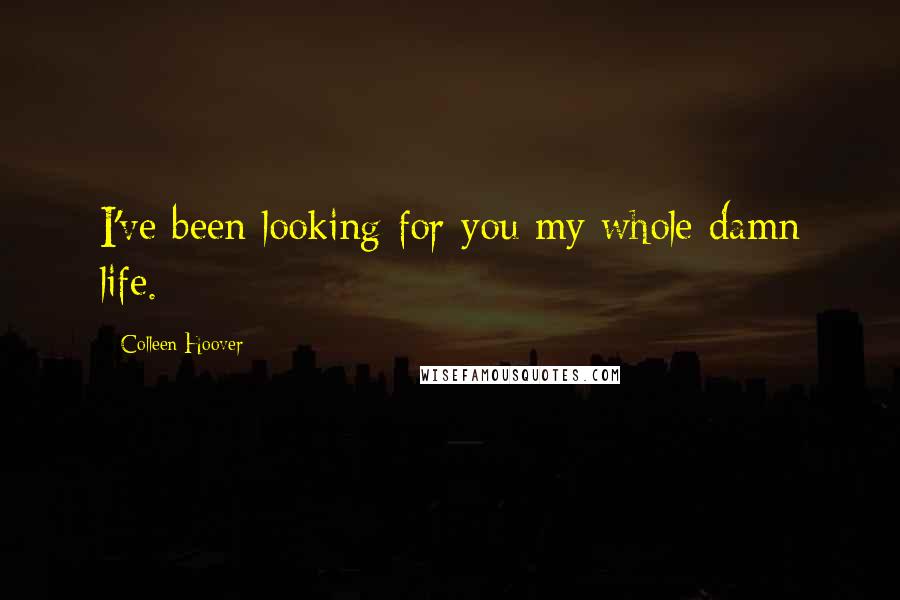 Colleen Hoover Quotes: I've been looking for you my whole damn life.