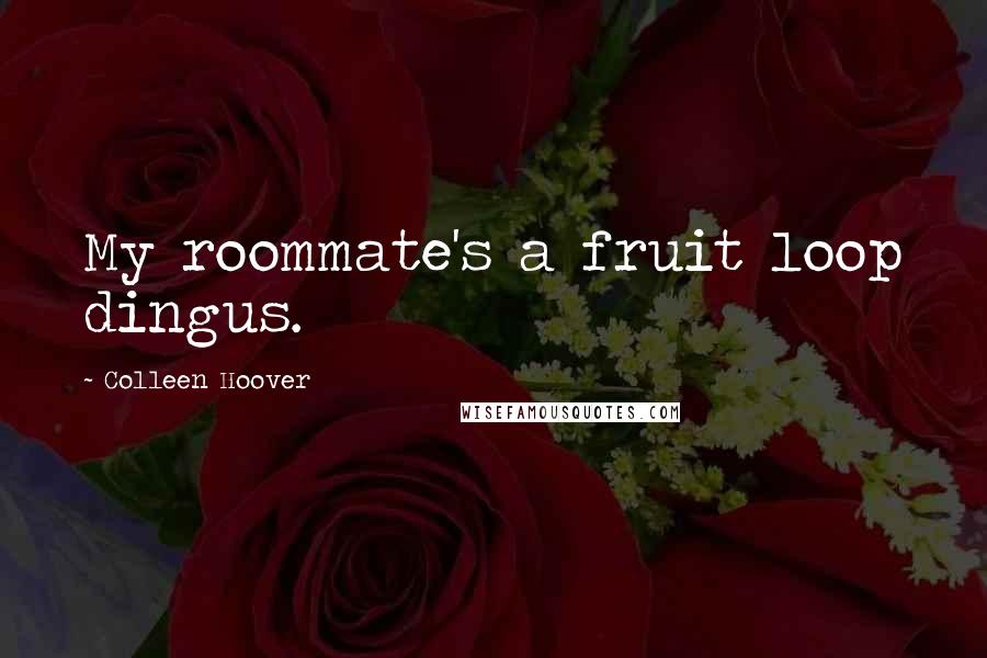 Colleen Hoover Quotes: My roommate's a fruit loop dingus.