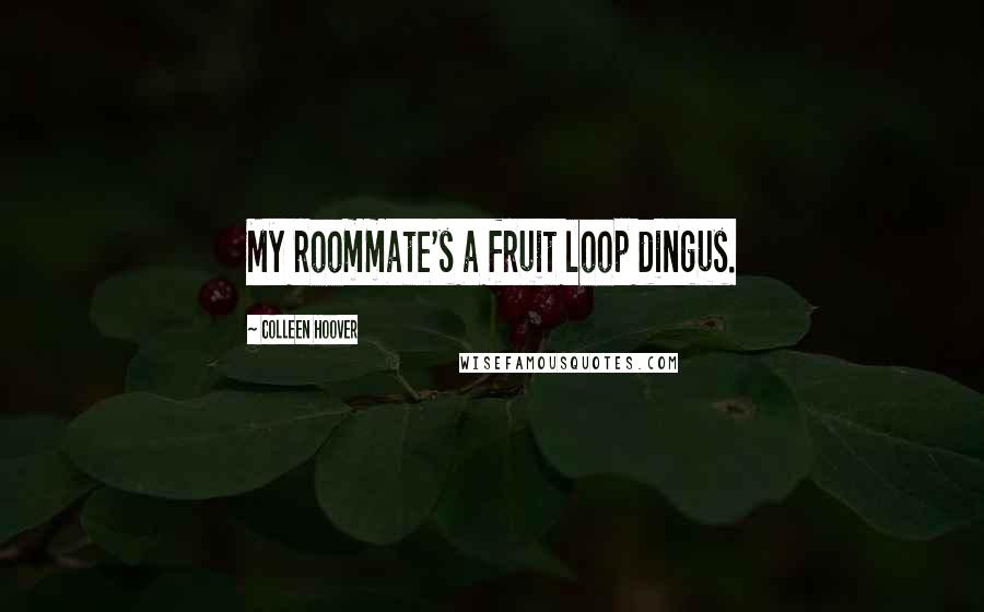 Colleen Hoover Quotes: My roommate's a fruit loop dingus.