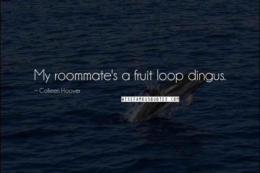 Colleen Hoover Quotes: My roommate's a fruit loop dingus.