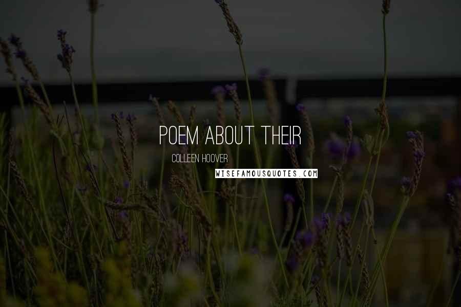 Colleen Hoover Quotes: poem about their