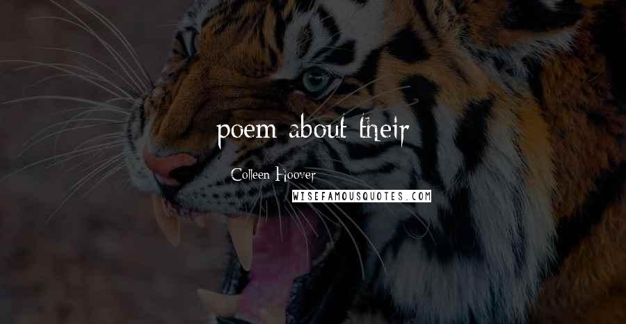 Colleen Hoover Quotes: poem about their