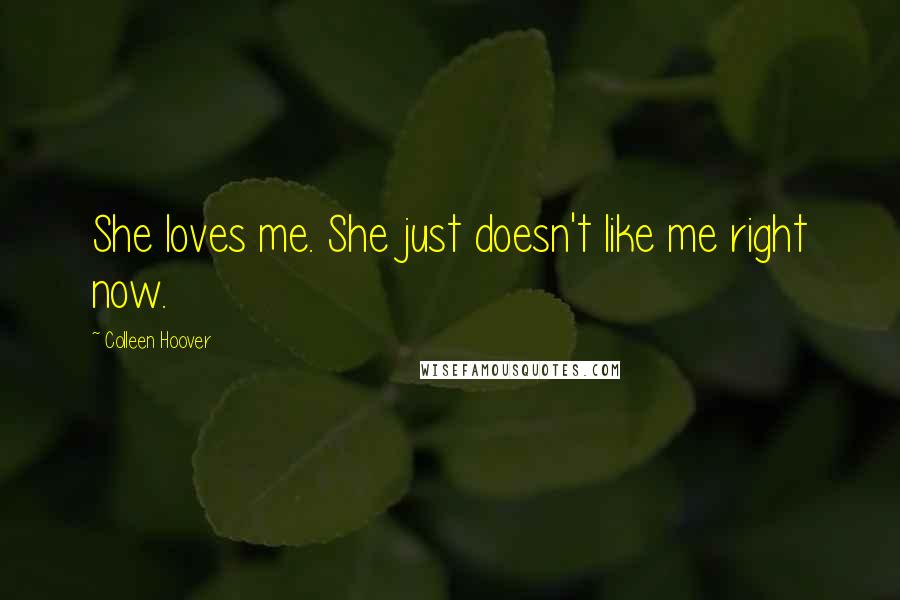 Colleen Hoover Quotes: She loves me. She just doesn't like me right now.